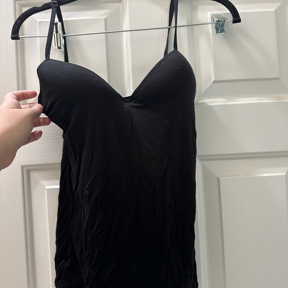 Modal Elegant Black Bra Tank Top